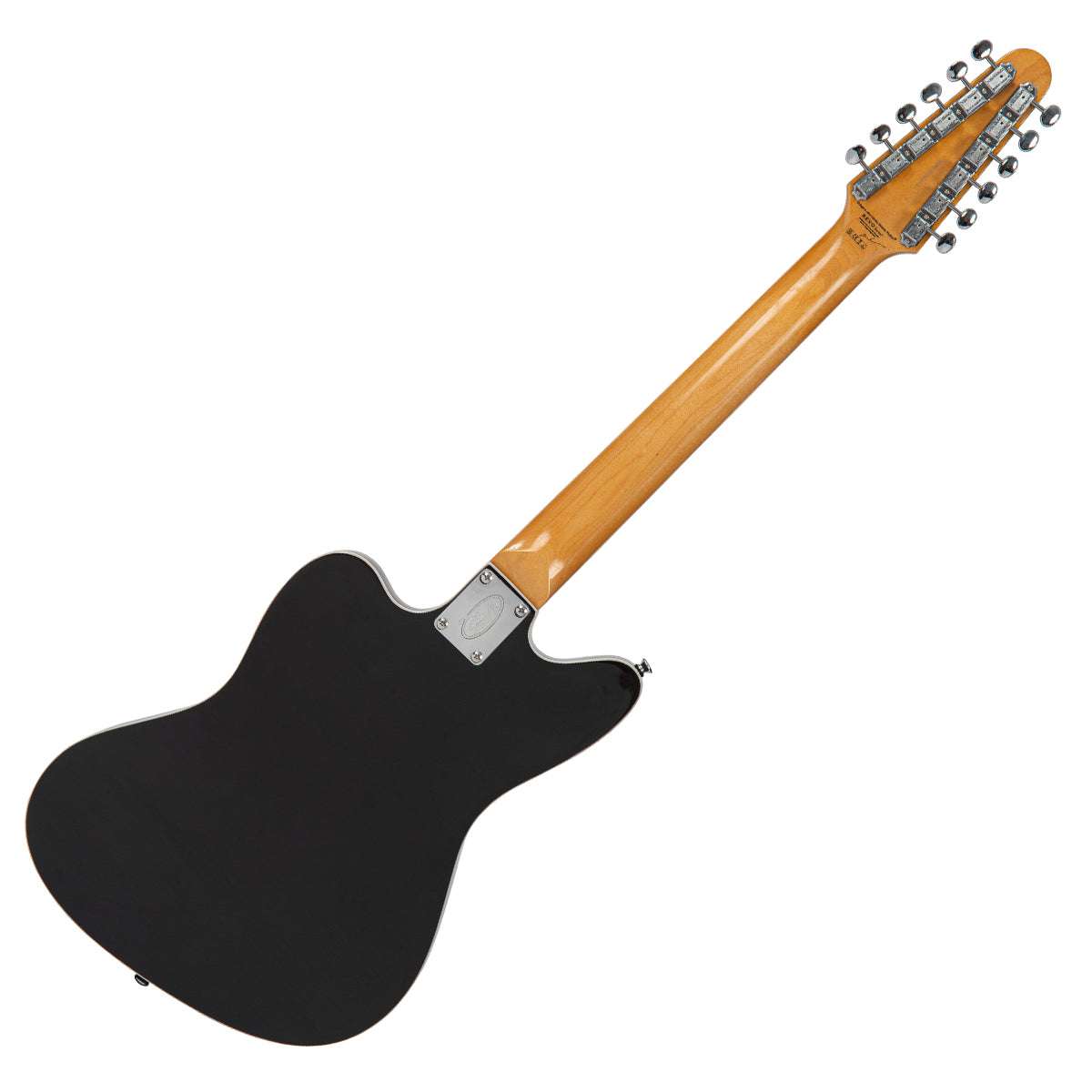 Vintage REVO Series 'Surfmaster Thinline 12' Electric Guitar ~ Boulevard Black, Guitare électrique en vente chez Richards Guitars.