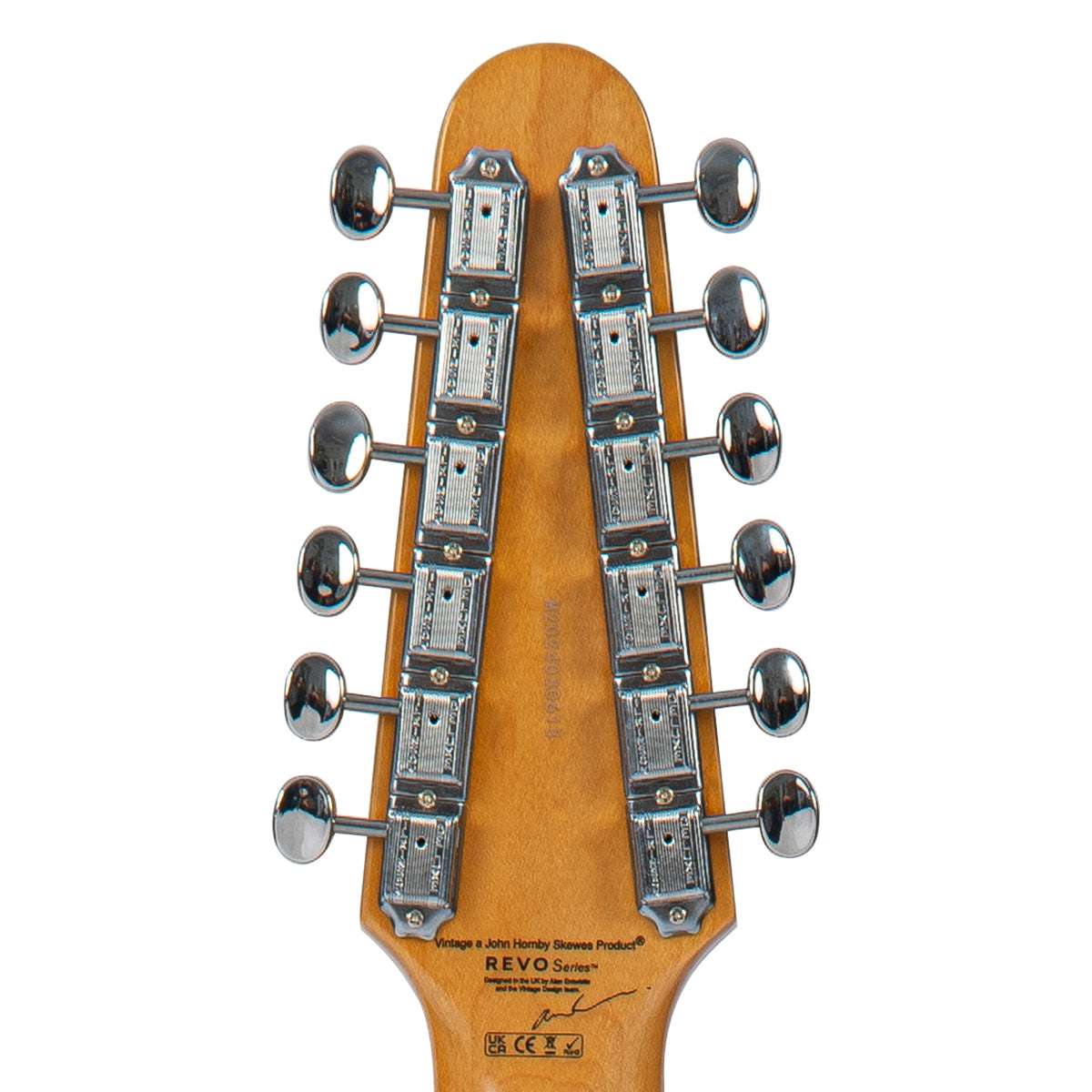 Vintage REVO Series 'Surfmaster Thinline 12' Electric Guitar ~ Boulevard Black, Guitare électrique en vente chez Richards Guitars.