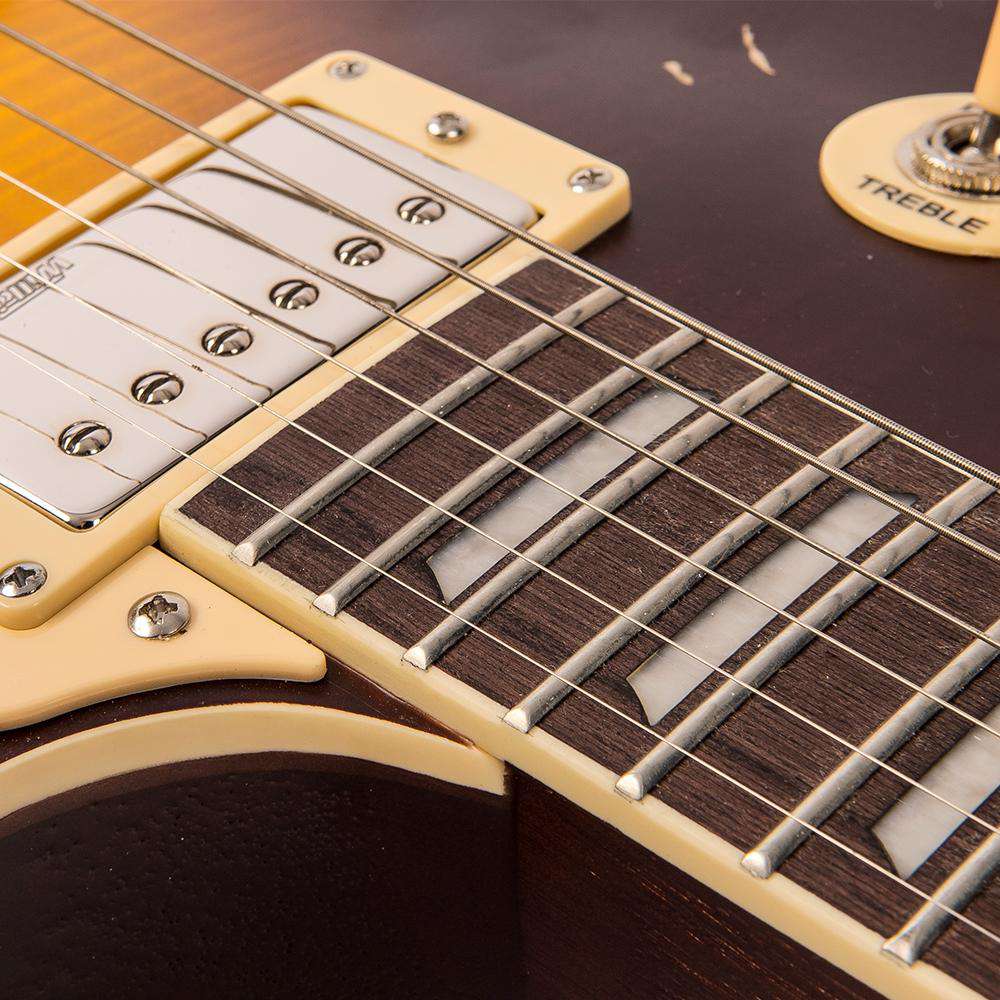 Vintage V100MRTSB ICON Electric Guitar ~ Distressed Tobacco Sunburst, Guitare électrique en vente chez Richards Guitars.