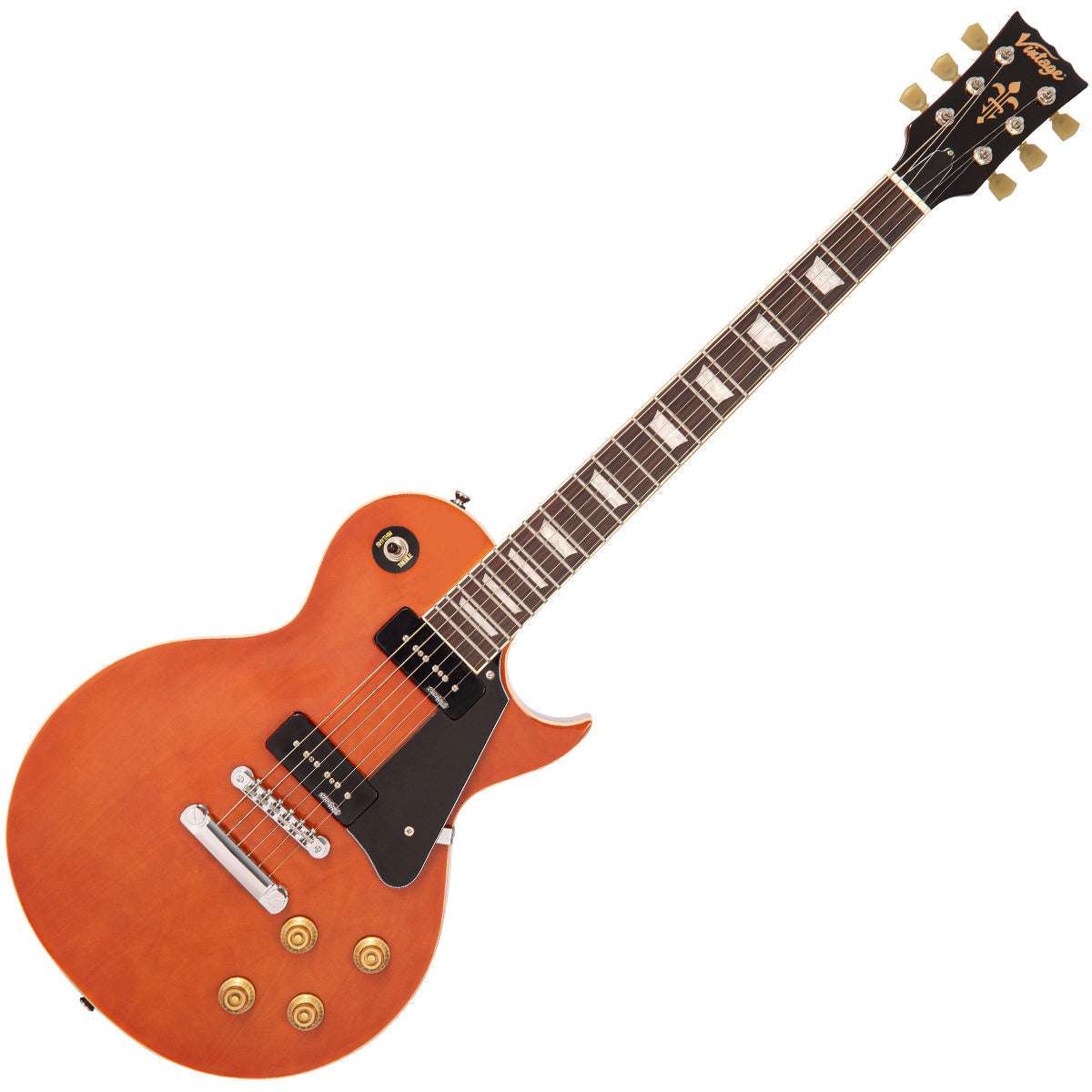 Vintage V100PMH ReIssued Electric Guitar ~ Natural Mahogany, Guitare électrique en vente chez Richards Guitars.