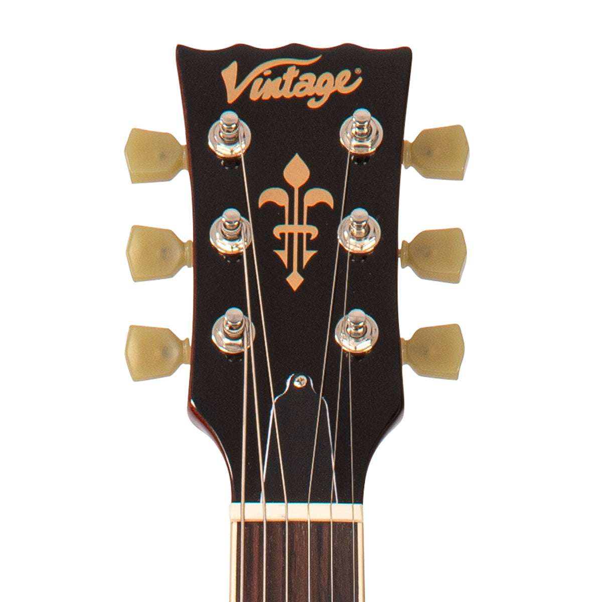 Vintage V100PMH ReIssued Electric Guitar ~ Natural Mahogany, Guitare électrique en vente chez Richards Guitars.