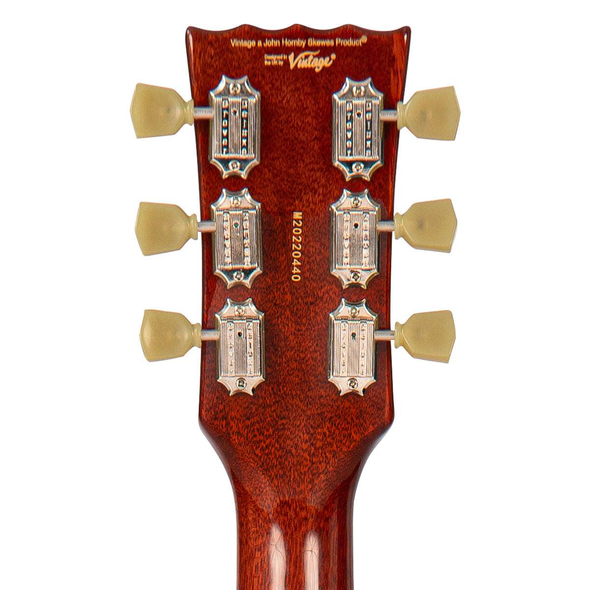 Vintage V100PMH ReIssued Electric Guitar ~ Natural Mahogany, Guitare électrique en vente chez Richards Guitars.