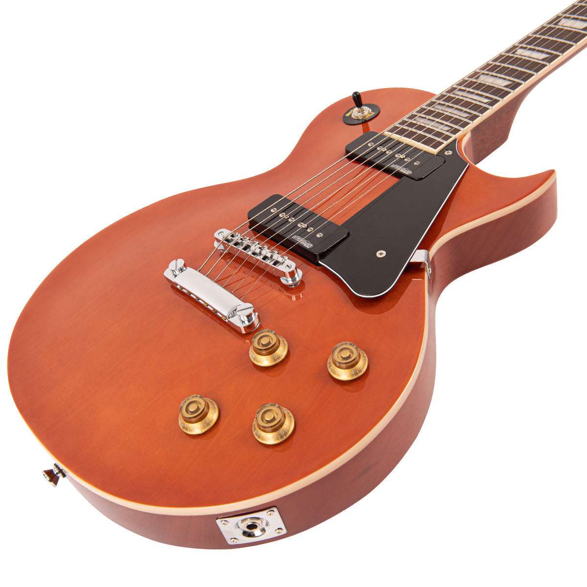 Vintage V100PMH ReIssued Electric Guitar ~ Natural Mahogany, Guitare électrique en vente chez Richards Guitars.
