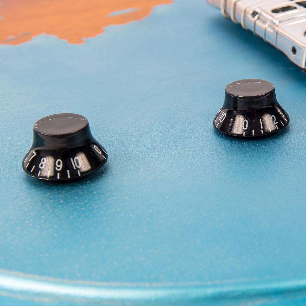 Vintage V120MRGHB ICON Electric Guitar ~ Distressed Gun Hill Blue Over Sunburst, Guitare électrique en vente chez Richards Guitars.