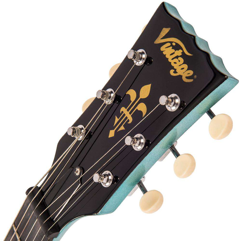 Vintage V120GHB ReIssued Electric Guitar ~ Gun Hill Blue, Guitare électrique en vente chez Richards Guitars.