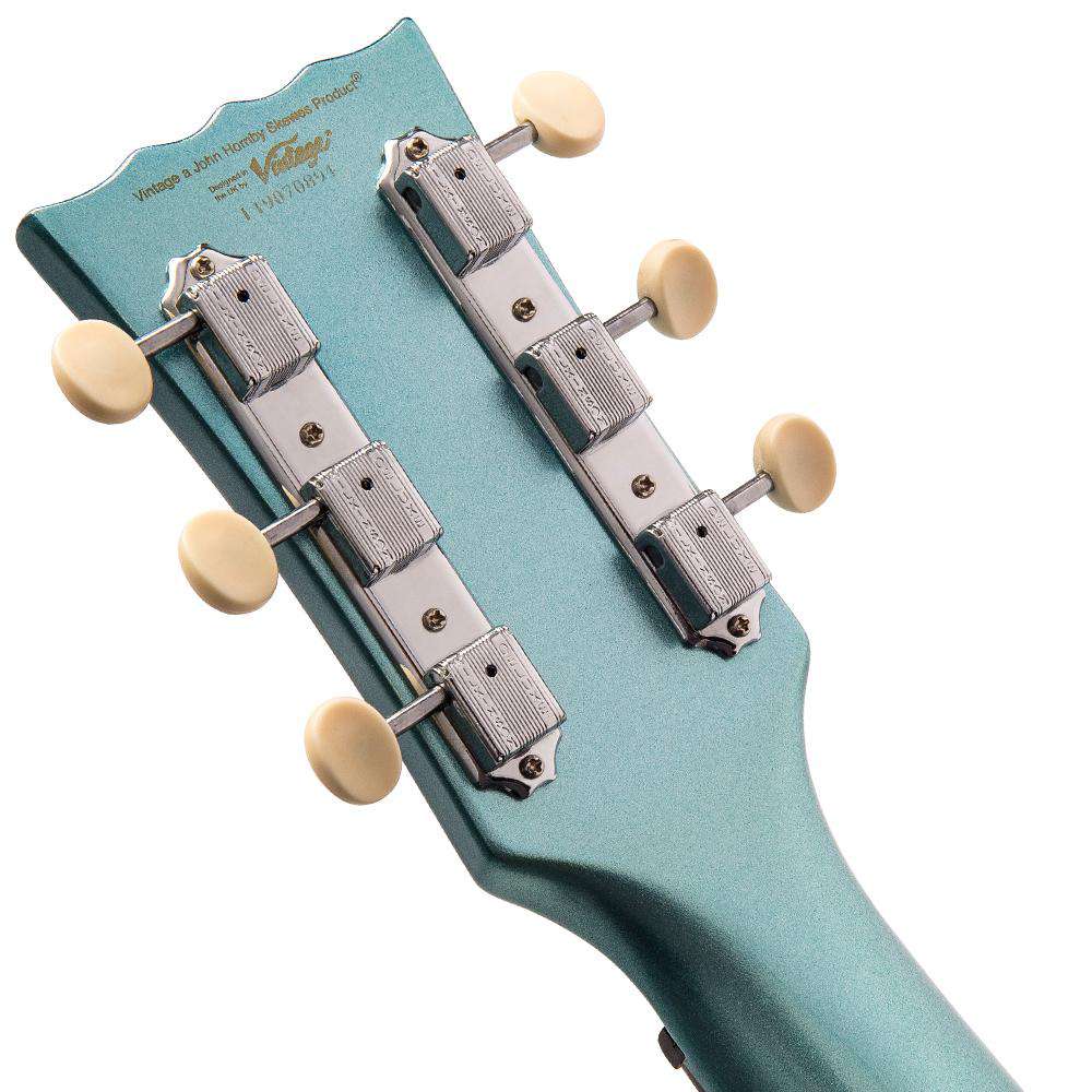 Vintage V120GHB ReIssued Electric Guitar ~ Gun Hill Blue, Guitare électrique en vente chez Richards Guitars.