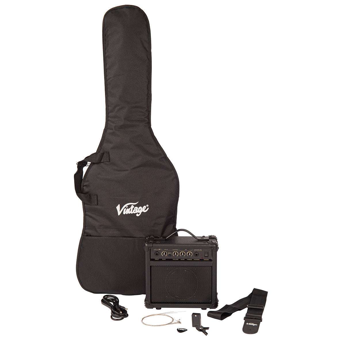 Vintage V20 Coaster Series Electric Guitar Pack ~ 3 Tone Sunburst, Guitare électrique en vente chez Richards Guitars.