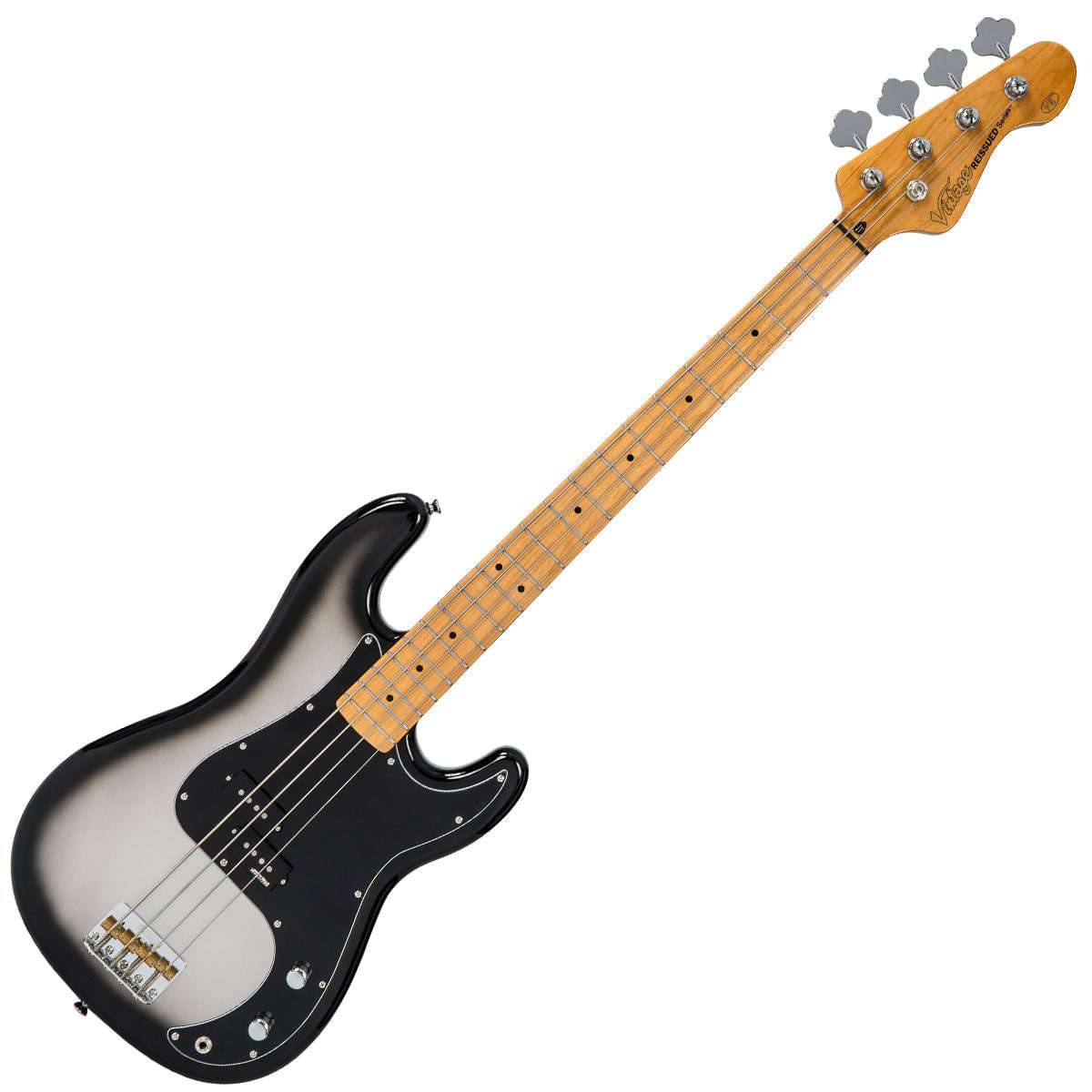 Vintage V4 ReIssued Bass Guitar ~ Silverburst, Guitare basse à vendre chez Richards Guitars.