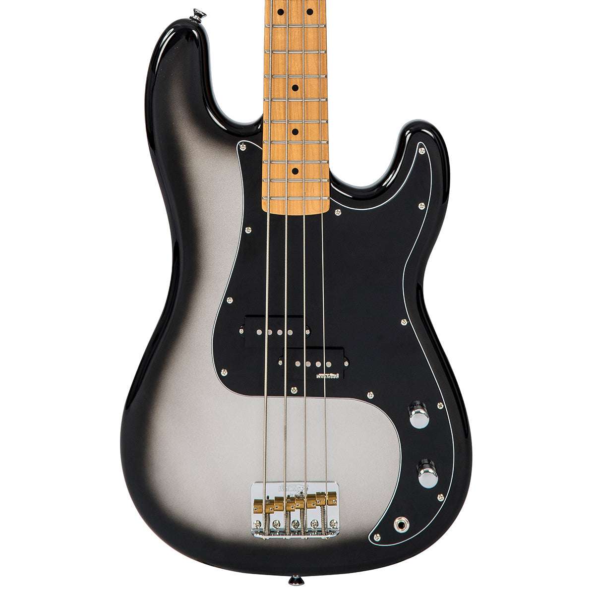 Vintage V4 ReIssued Bass Guitar ~ Silverburst, Guitare basse à vendre chez Richards Guitars.