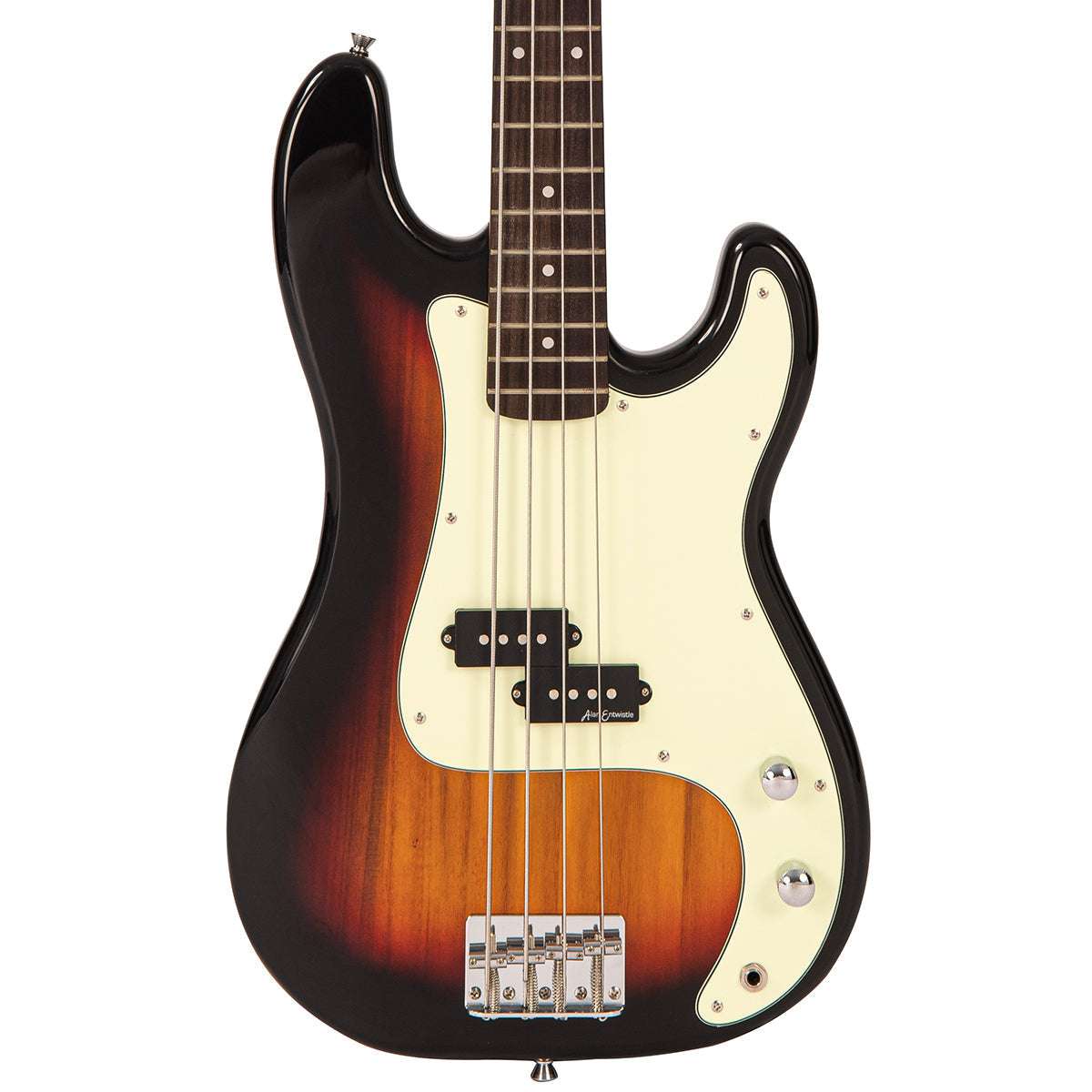 Vintage V40 Coaster Series Bass Guitar ~ 3 Tone Sunburst, à vendre chez Richards Guitars.
