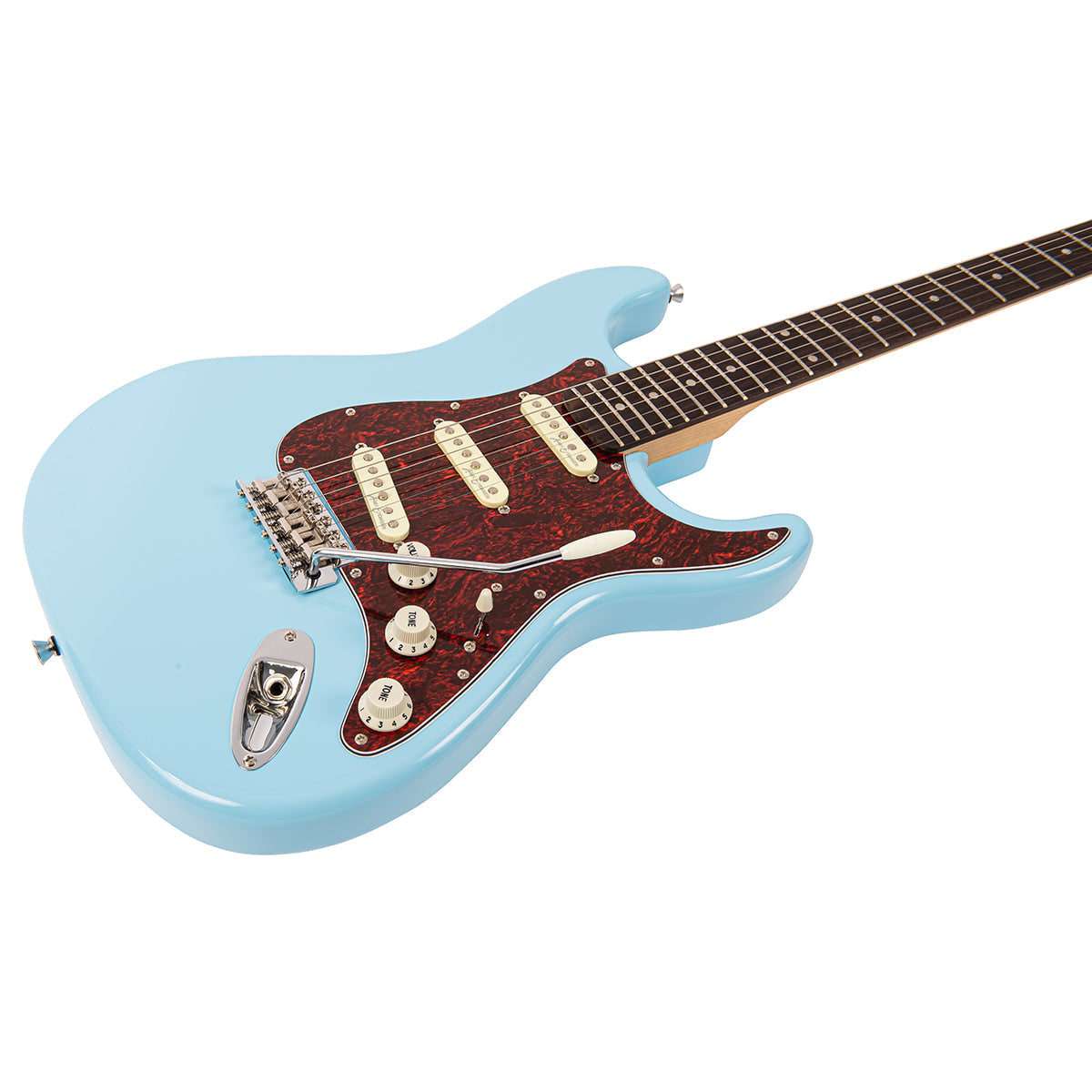 Vintage V60 Coaster Series Electric Guitar Pack ~ Laguna Blue, Electric Guitar for sale at Richards Guitars.