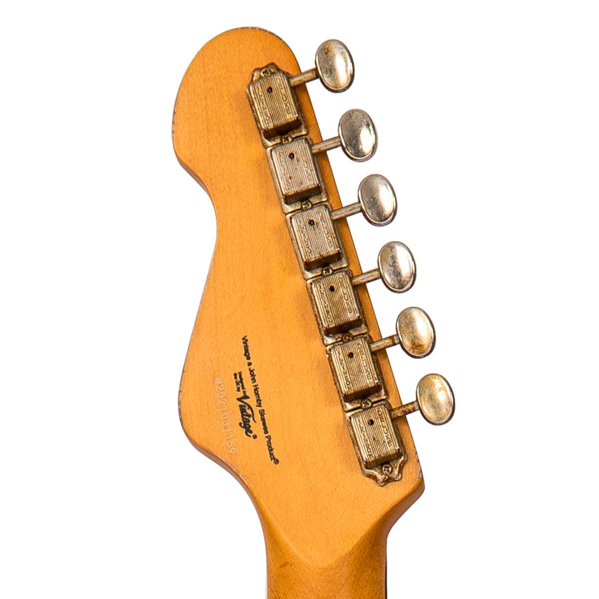 Vintage V65 VMRBK ICON Vibrato Electric Guitar ~ Distressed Black, Electric Guitar for sale at Richards Guitars.