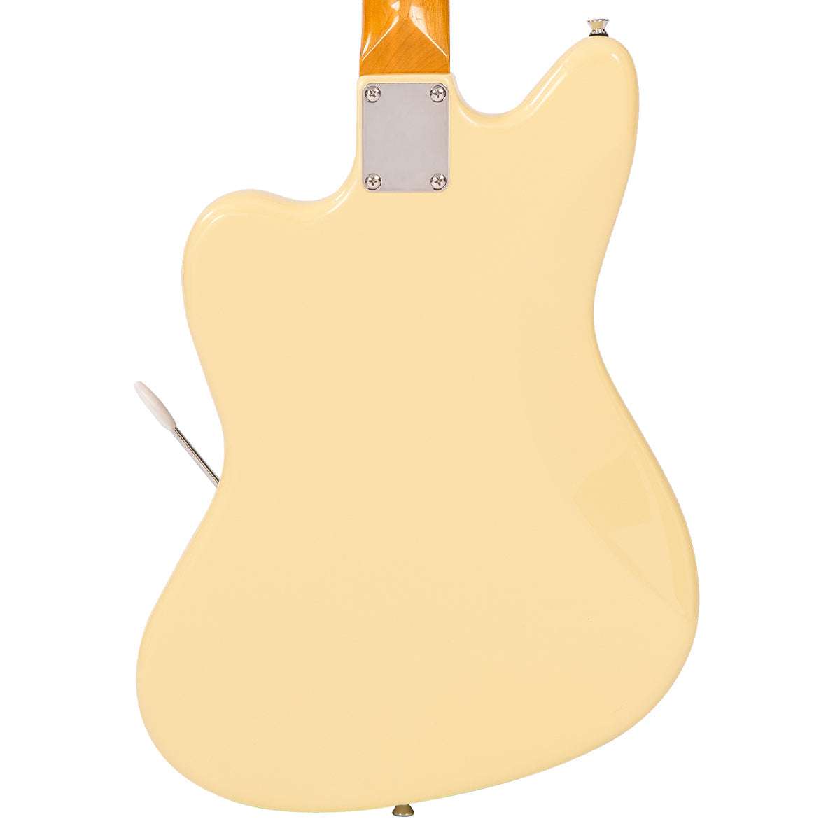 Vintage V65 VVW ReIssued Vibrato Electric Guitar ~ Vintage White, Guitare électrique en vente chez Richards Guitars.