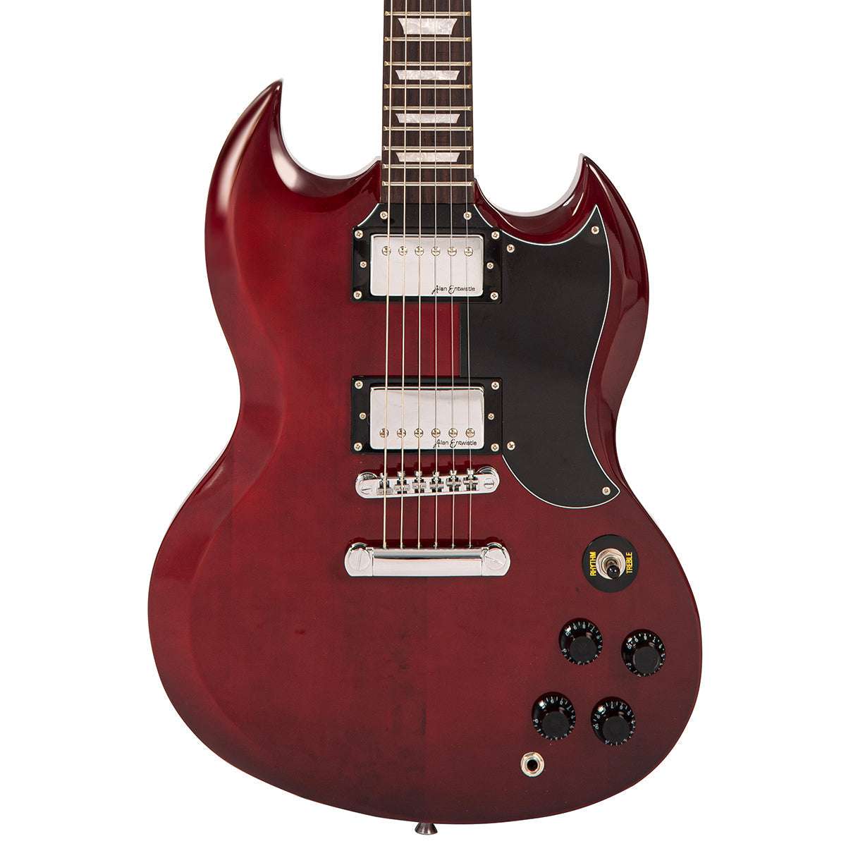 Vintage V69 Coaster Series Electric Guitar Pack ~ Cherry Red, Guitare électrique en vente chez Richards Guitars.