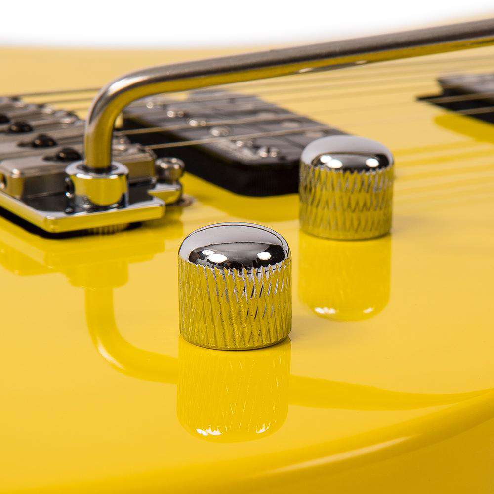 Vintage V6M24 ReIssued Electric Guitar ~ Daytona Yellow, Guitare électrique en vente chez Richards Guitars.