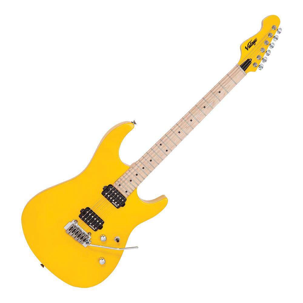 Vintage V6M24 ReIssued Electric Guitar ~ Daytona Yellow, Guitare électrique en vente chez Richards Guitars.
