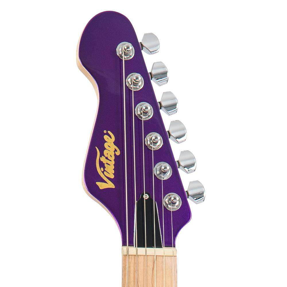 Vintage V6M24 ReIssued Series Electric Guitar ~ Pasadena Purple, Guitare électrique en vente chez Richards Guitars.