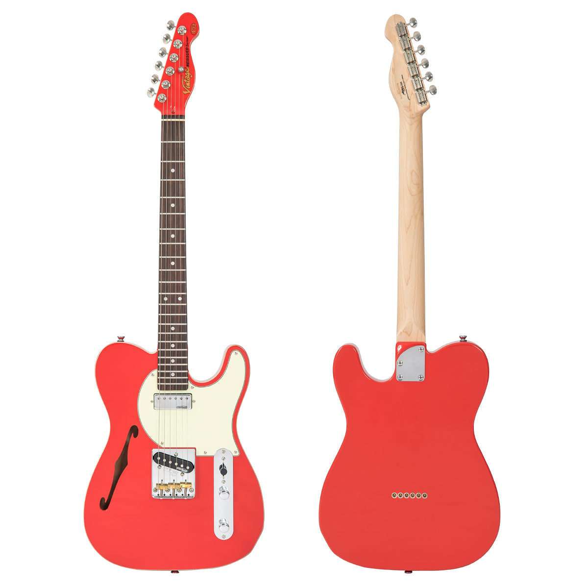Vintage V72 ReIssued Electric Guitar ~ Firenza Red, Guitare électrique en vente chez Richards Guitars.