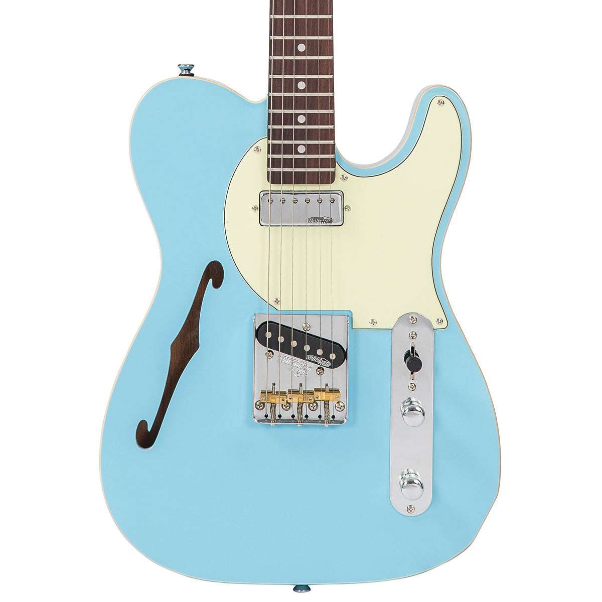 Vintage V72 ReIssued Electric Guitar ~ Laguna Blue, Guitare électrique en vente chez Richards Guitars.