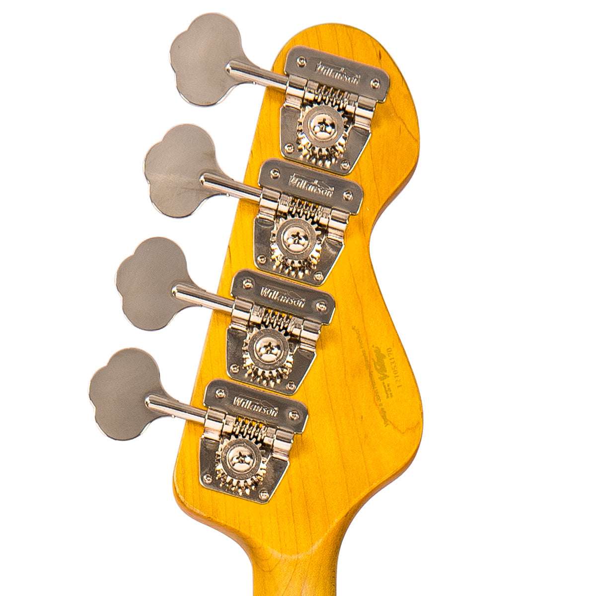 Vintage V74 ICON Fretless Bass ~ Sunset Sunburst ~ Left Hand, Guitare basse à vendre chez Richards Guitars.
