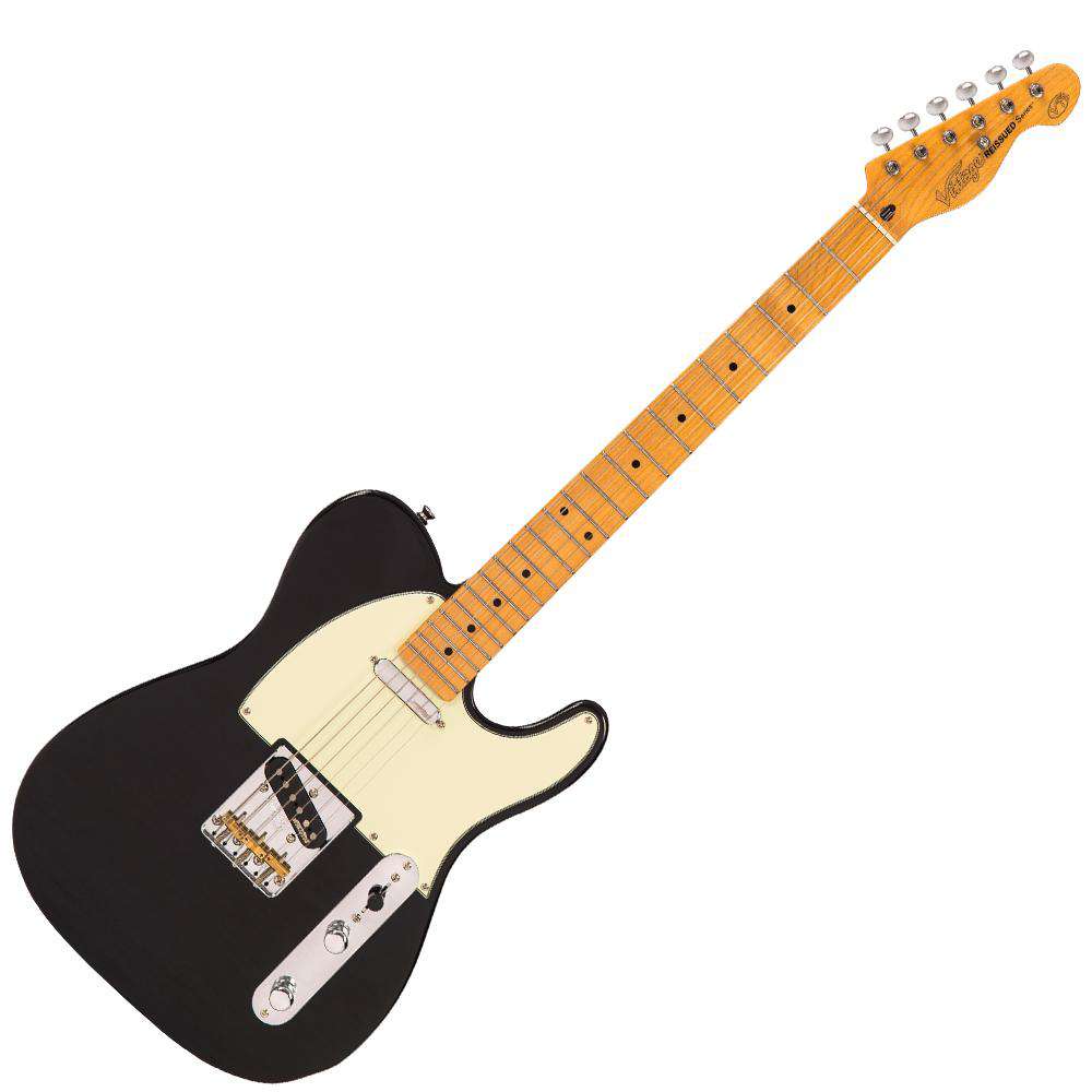 Vintage V75 ReIssued Electric Guitar ~ Boulevard Black, Guitare basse à vendre chez Richards Guitars.