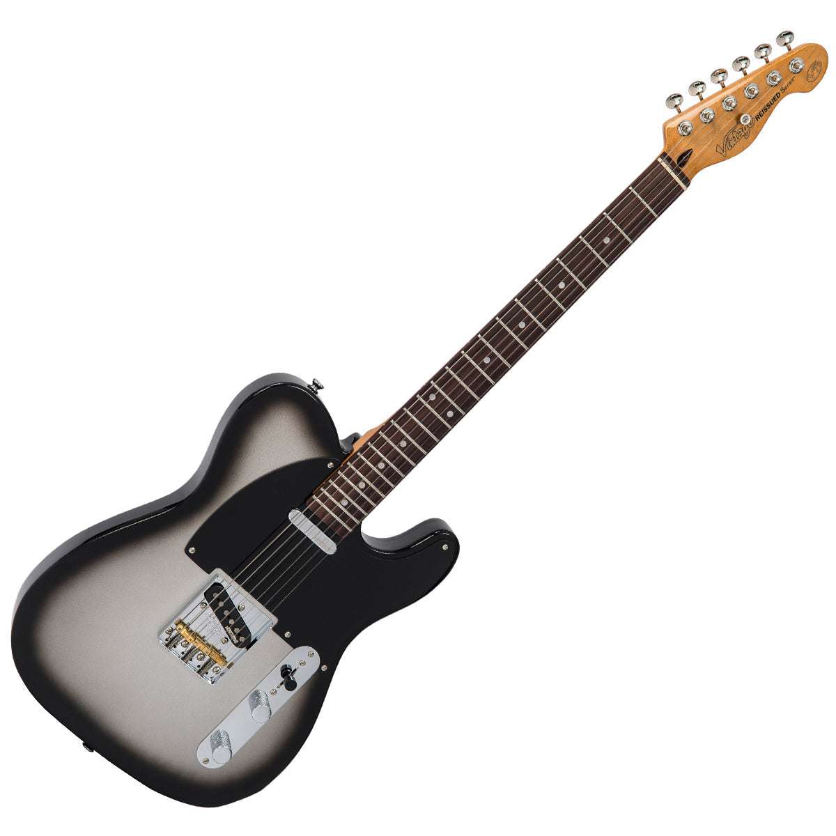 Vintage V75 ReIssued Electric Guitar ~ Silverburst, Bass Guitar à vendre chez Richards Guitars.