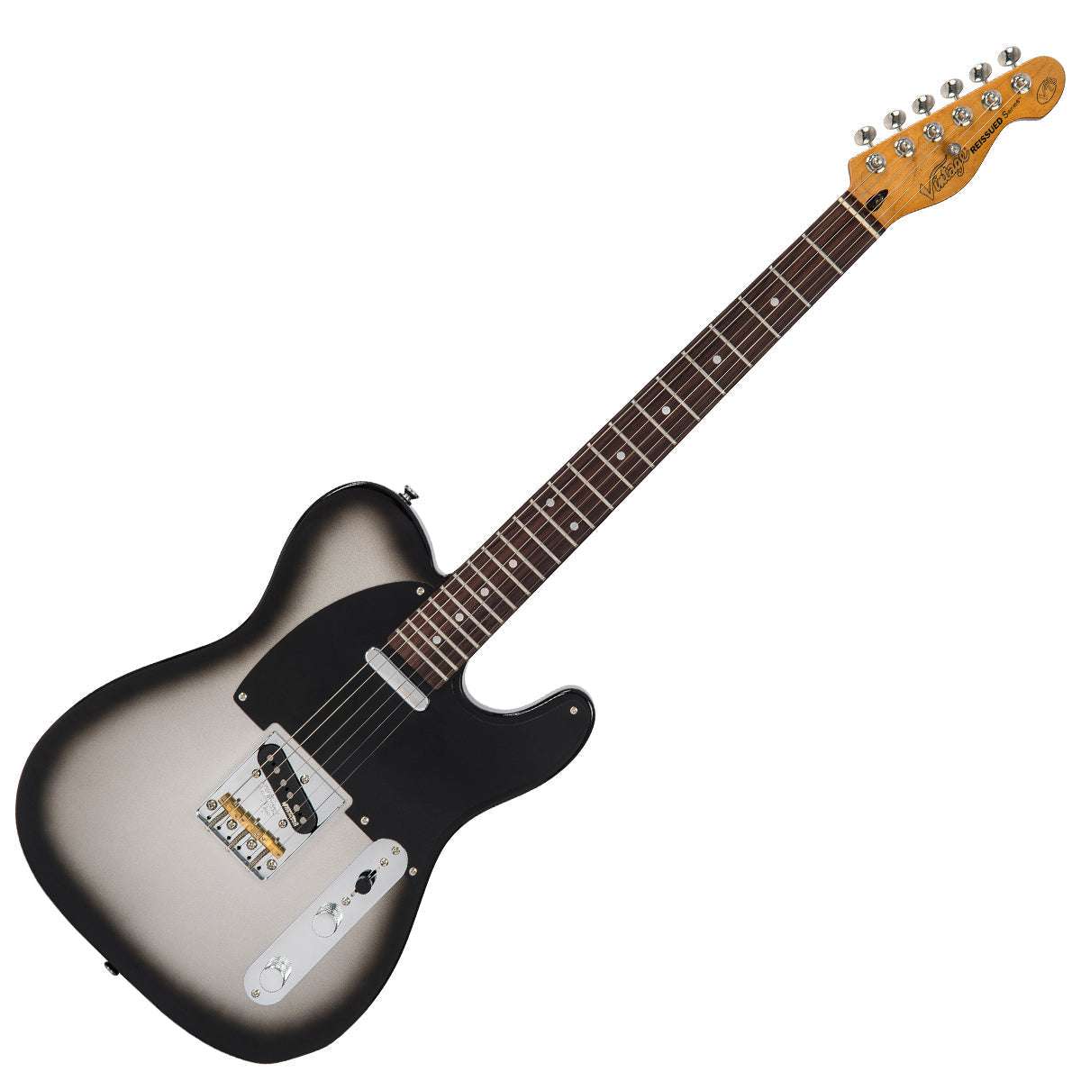 Vintage V75 ReIssued Electric Guitar ~ Silverburst, Bass Guitar à vendre chez Richards Guitars.