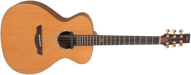 Vintage* VE2000DLX GORDON GILTRAP SIGNATURE DELUXE ELECTRO-ACOUSTIC GUITAR ~ NATURAL SATIN, Guitare Électro Acoustique en vente chez Richards Guitars.