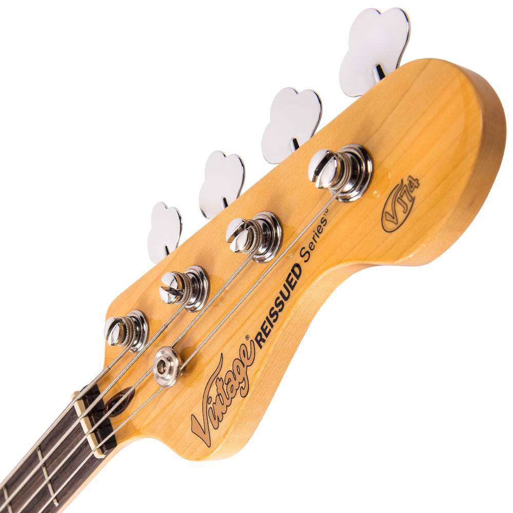 Vintage VJ74 ReIssued Bass ~ Boulevard Black, Guitare basse à vendre chez Richards Guitars.