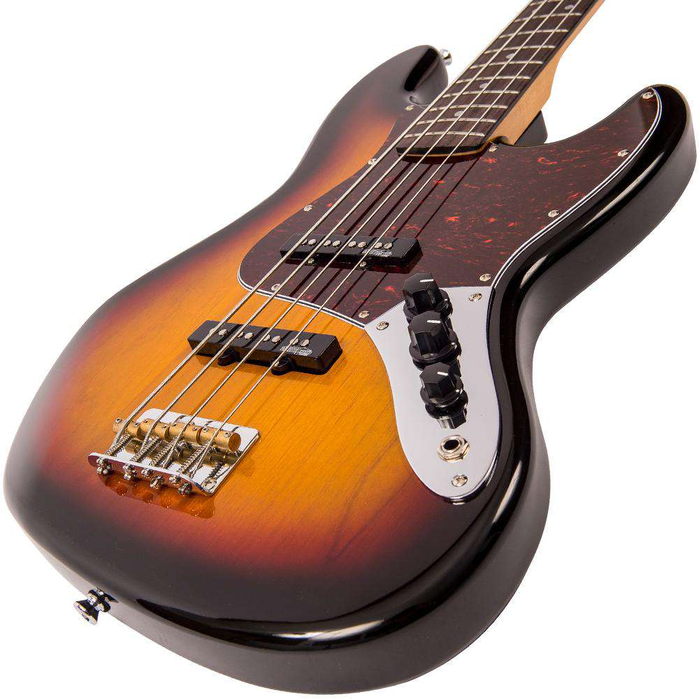 Vintage VJ74 ReIssued Bass ~ Sunset Sunburst, Guitare basse à vendre chez Richards Guitars.