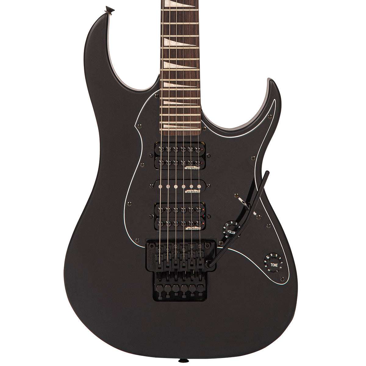 Vintage VMX Series Raider Electric Guitar ~ Satin Black, Electric Guitar for sale at Richards Guitars.
