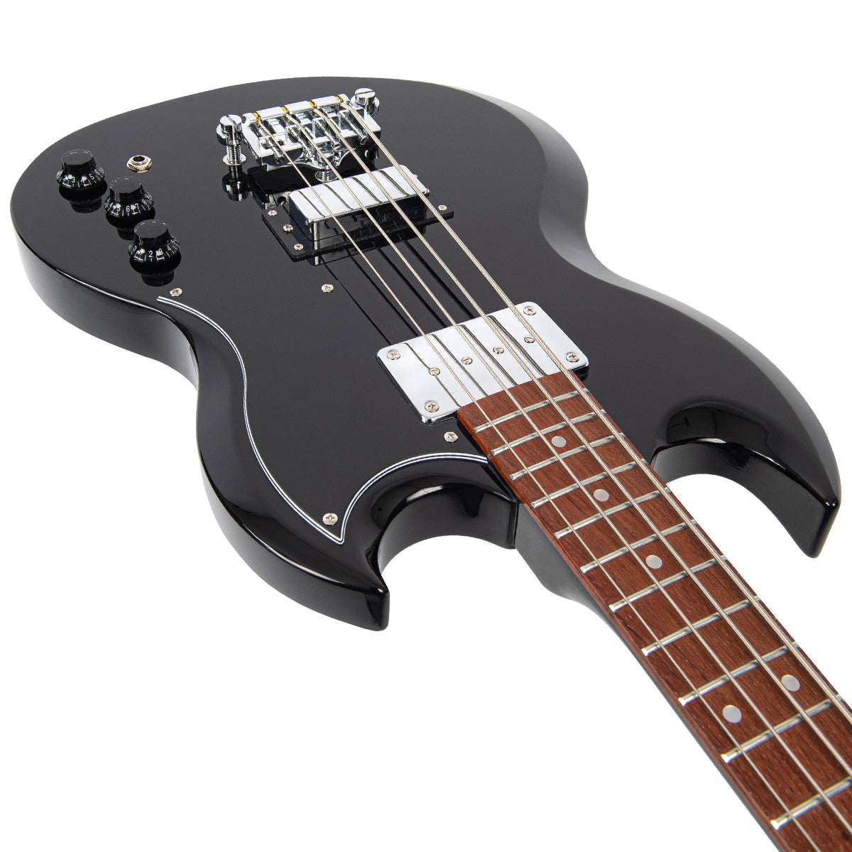 Vintage VS4 ReIssued Bass Guitar ~ Boulevard Black, Guitare basse à vendre chez Richards Guitars.