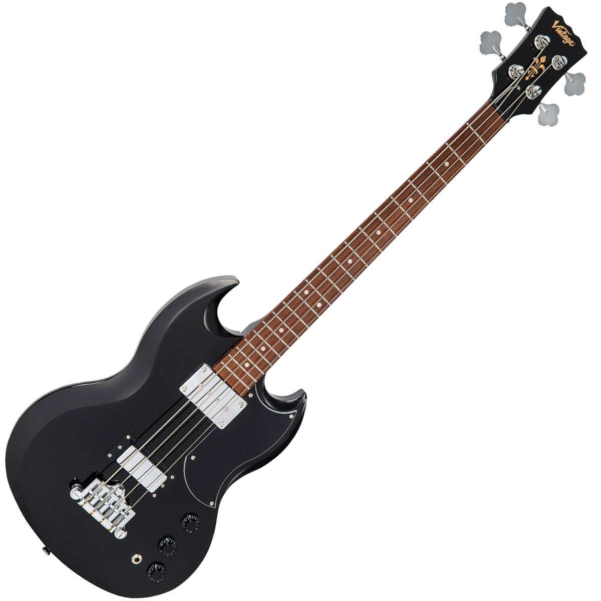Vintage VS4 ReIssued Bass Guitar ~ Boulevard Black, Guitare basse à vendre chez Richards Guitars.