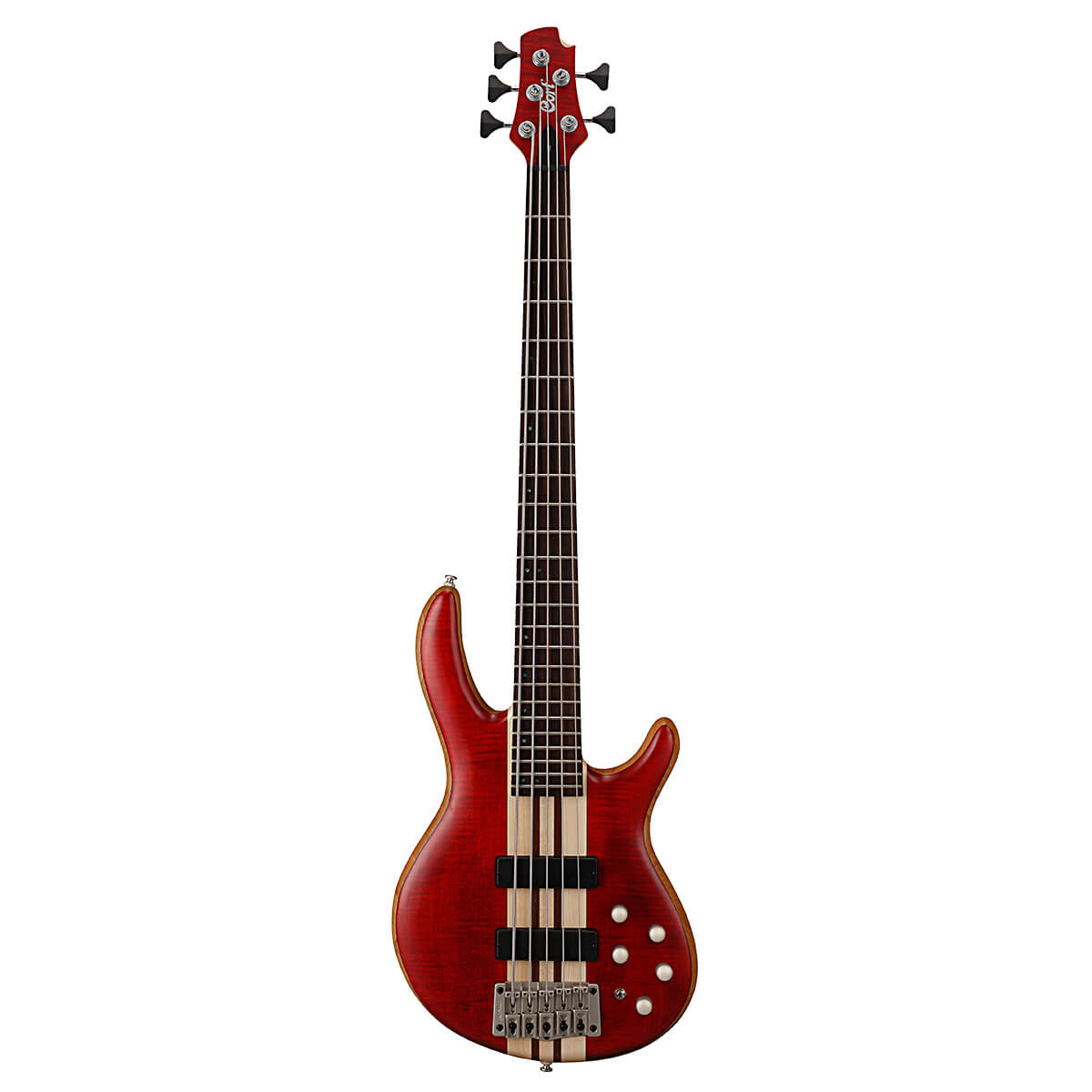 Cort A5 Plus FMMH, Open Pore Black Cherry  Bass Guitar - Richards Guitars Of Stratford Upon Avon