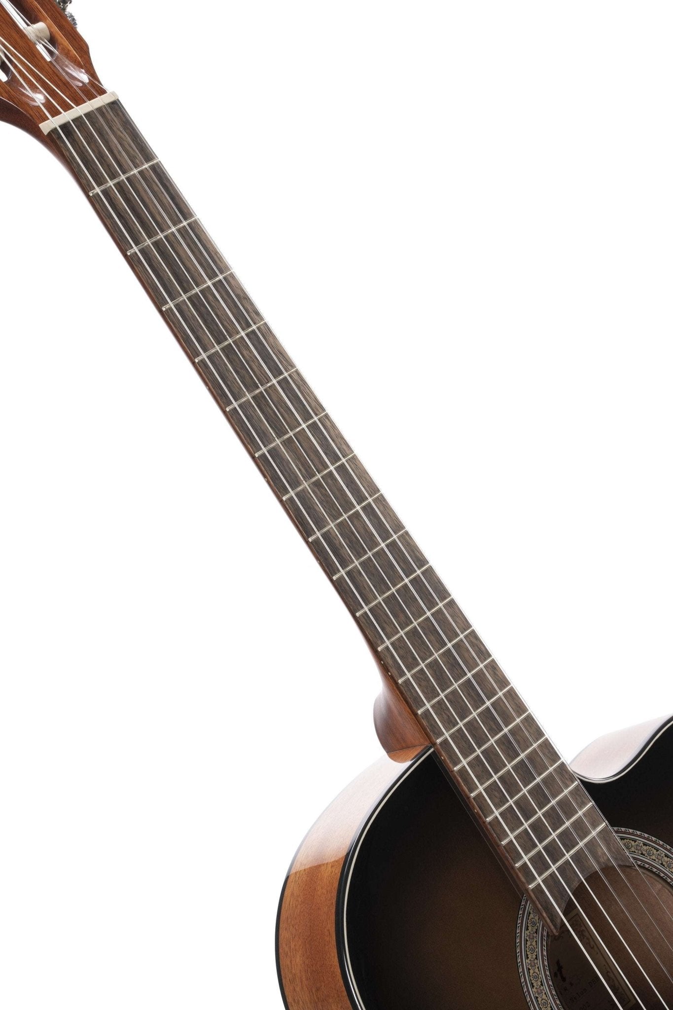 Cort Jade E Nylon Dark Brown Burst - Richards Guitars Of Stratford Upon Avon