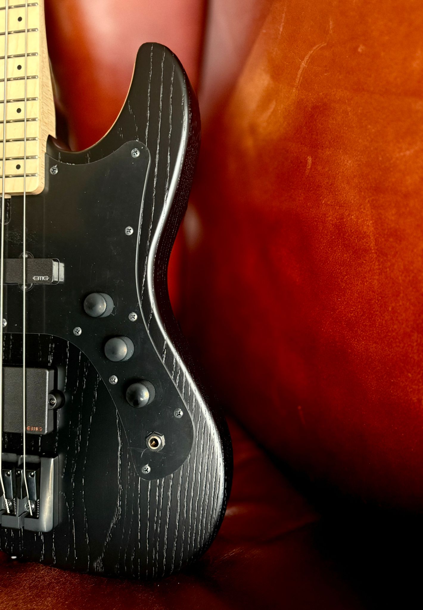 FGN J Standard Mighty Jazz JMJ2ASHDEM Open Pore Black With Gig Bag - Richards Guitars Of Stratford Upon Avon