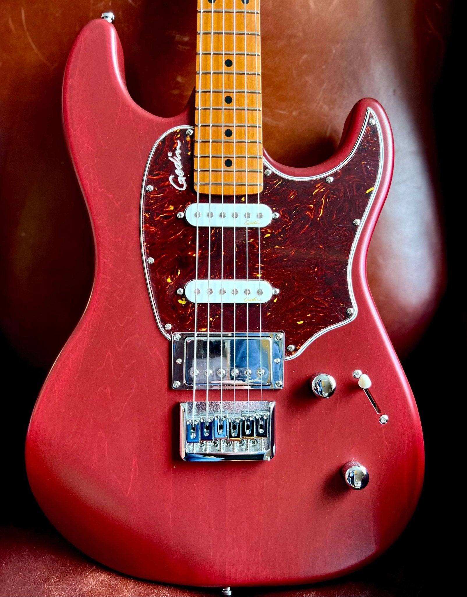 Godin Session HT Electric Guitar ~ Aztek Red MN - Richards Guitars Of Stratford Upon Avon