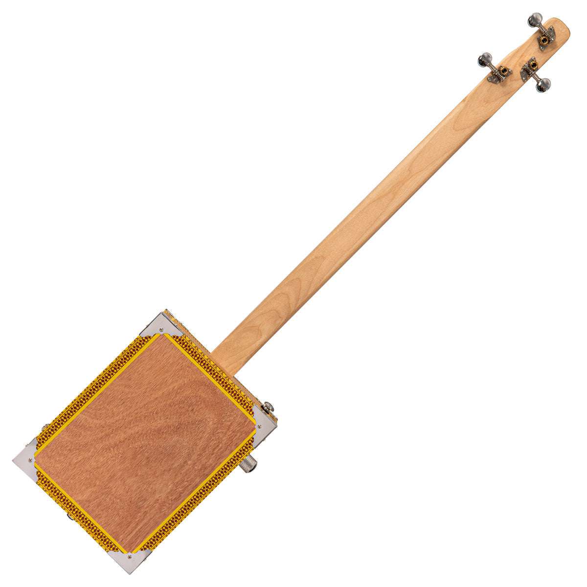 Lace Cigar Box Electric Guitar ~ 3 String ~ Pero Pup - Richards Guitars Of Stratford Upon Avon