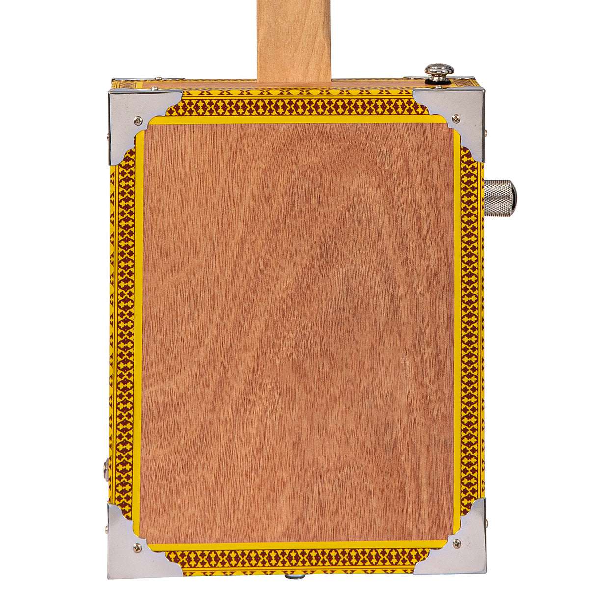 Lace Cigar Box Electric Guitar ~ 3 String ~ Pero Pup - Richards Guitars Of Stratford Upon Avon