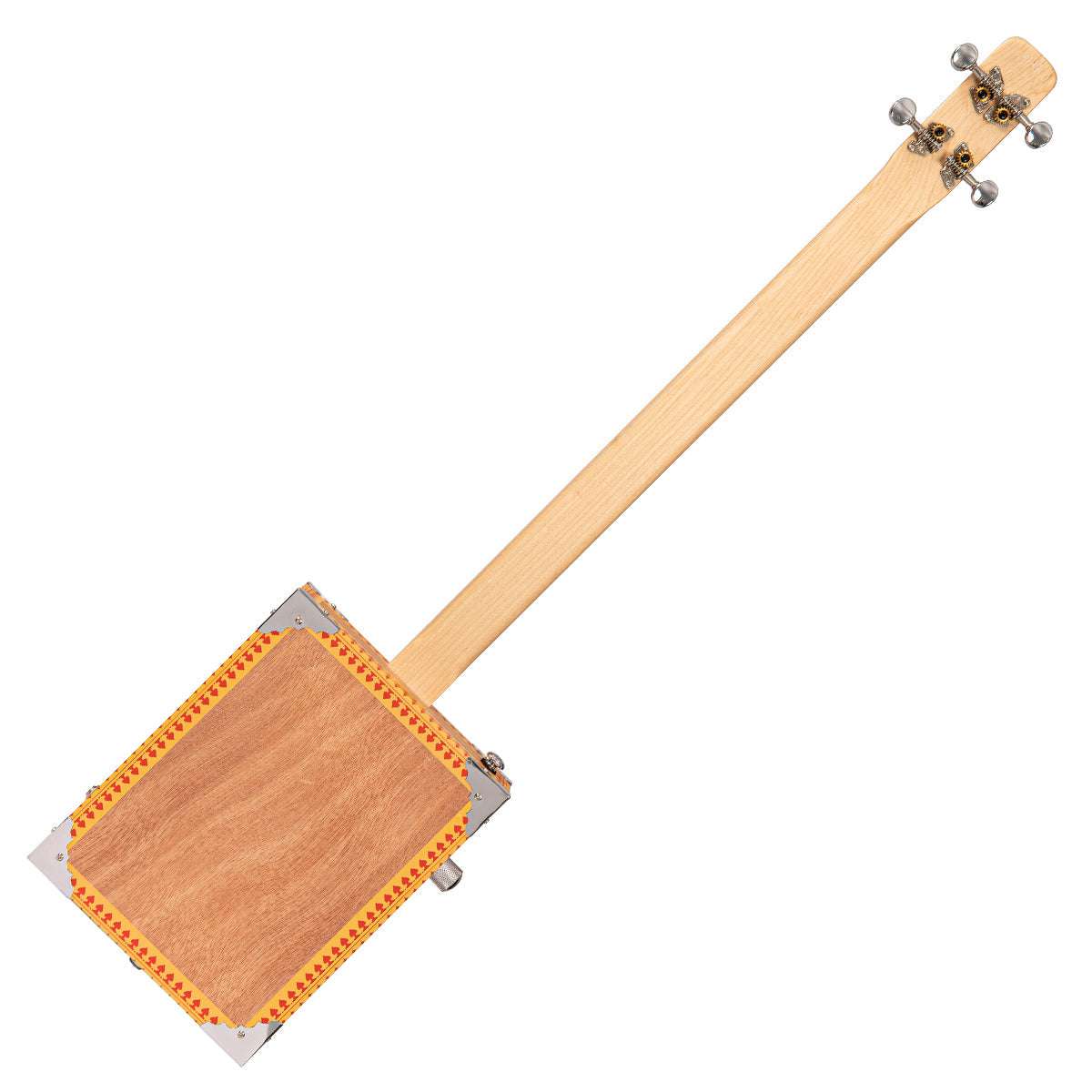 Lace Cigar Box Electric Guitar ~ 4 String ~ Big Wolf - Richards Guitars Of Stratford Upon Avon