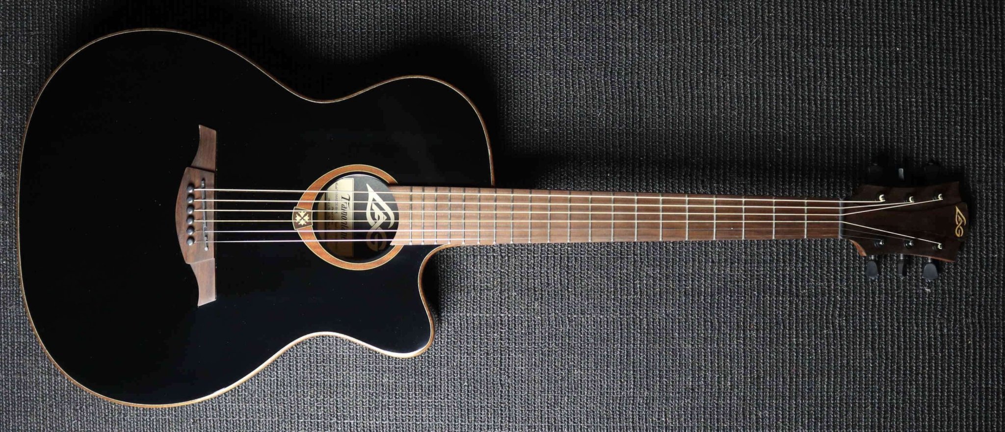 LAG TRAMONTANE 118 T118ASCE - BLK AUDITORIUM SLIM CUTAWAY ELECTRO BLACK - Richards Guitars Of Stratford Upon Avon