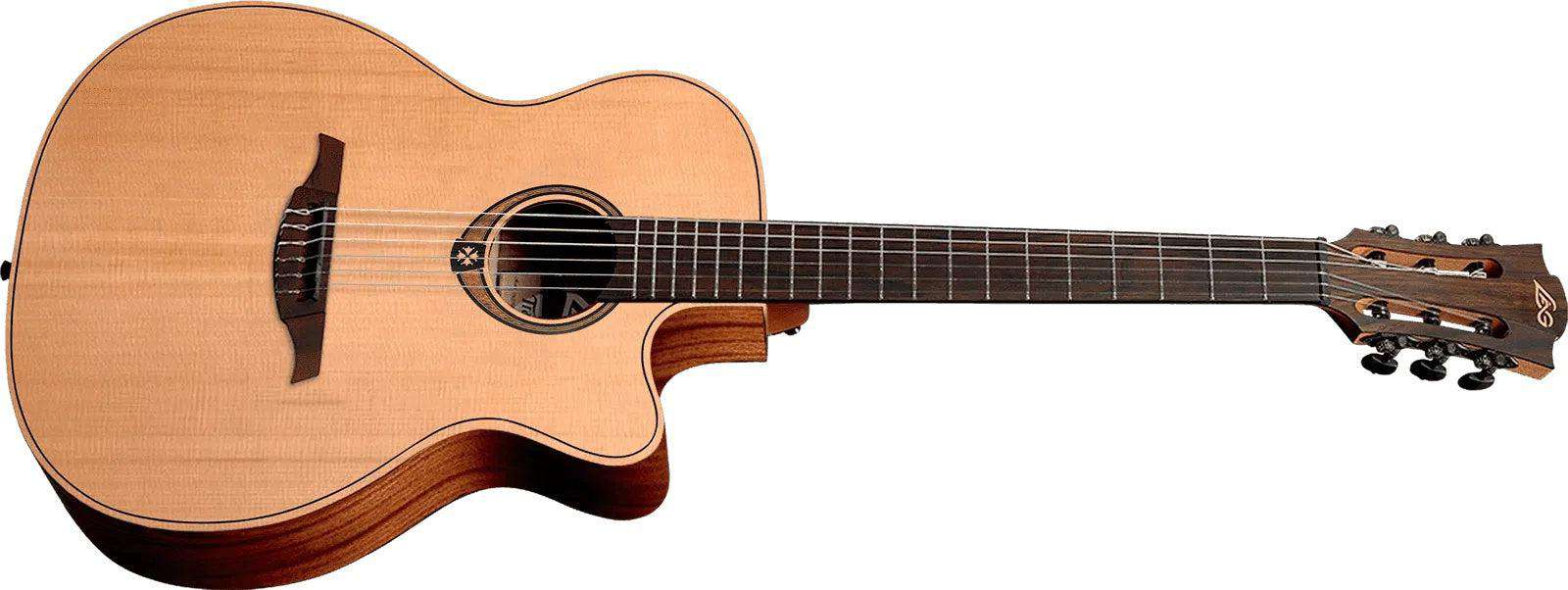 LAG TRAMONTANE TN170ASCE COUNTRY AUDITORIUM SLIM CUTAWAY Nylon Electro - Richards Guitars Of Stratford Upon Avon