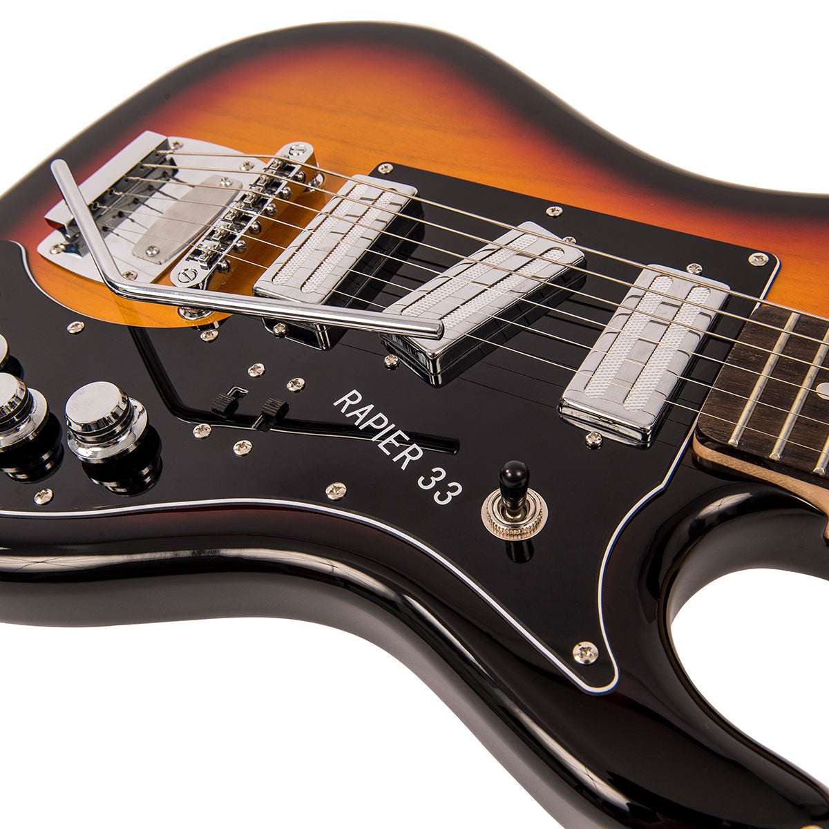 Rapier 33 Electric Guitar ~ 3 Tone Sunburst - Richards Guitars Of Stratford Upon Avon