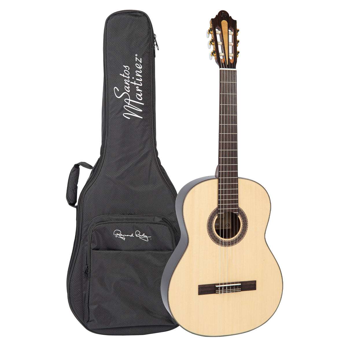 Santos Martinez Raymond Burley Signature Classic Guitar with Deluxe Guitar Bag - Richards Guitars Of Stratford Upon Avon