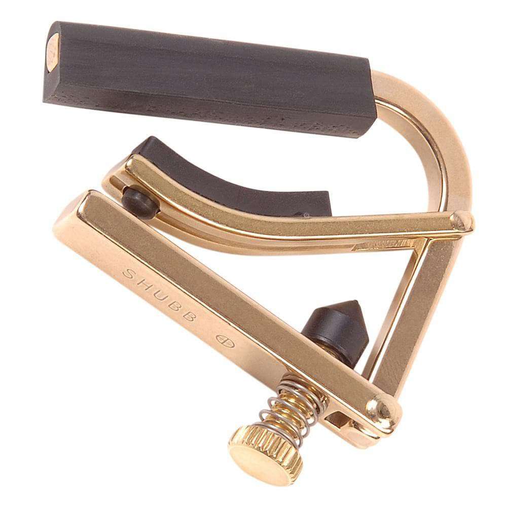 Shubb Original Ukulele Capo ~ Brass - Richards Guitars Of Stratford Upon Avon