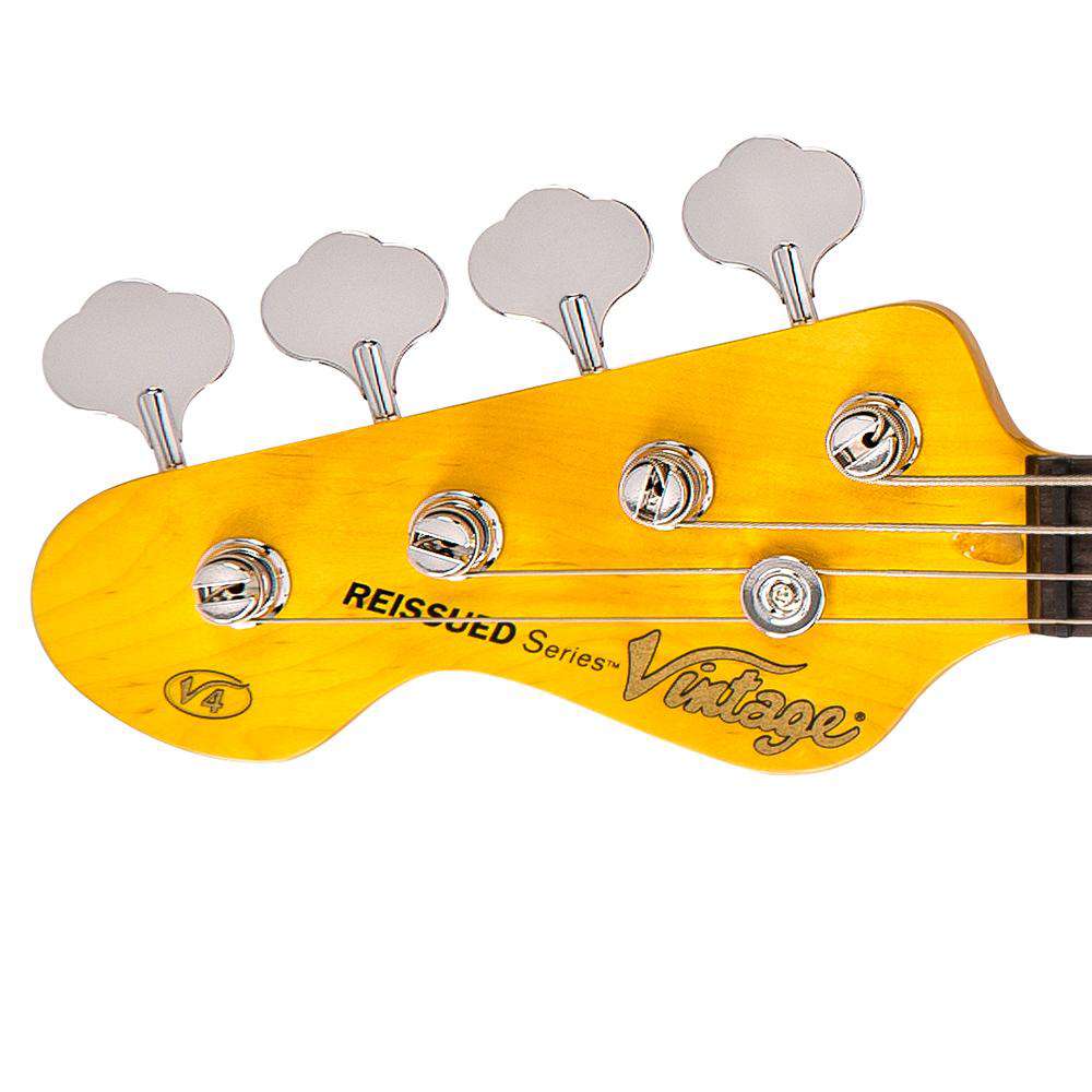 Vintage V4 Reissued Bass ~ Boulevard Black ~ Left Hand - Richards Guitars Of Stratford Upon Avon