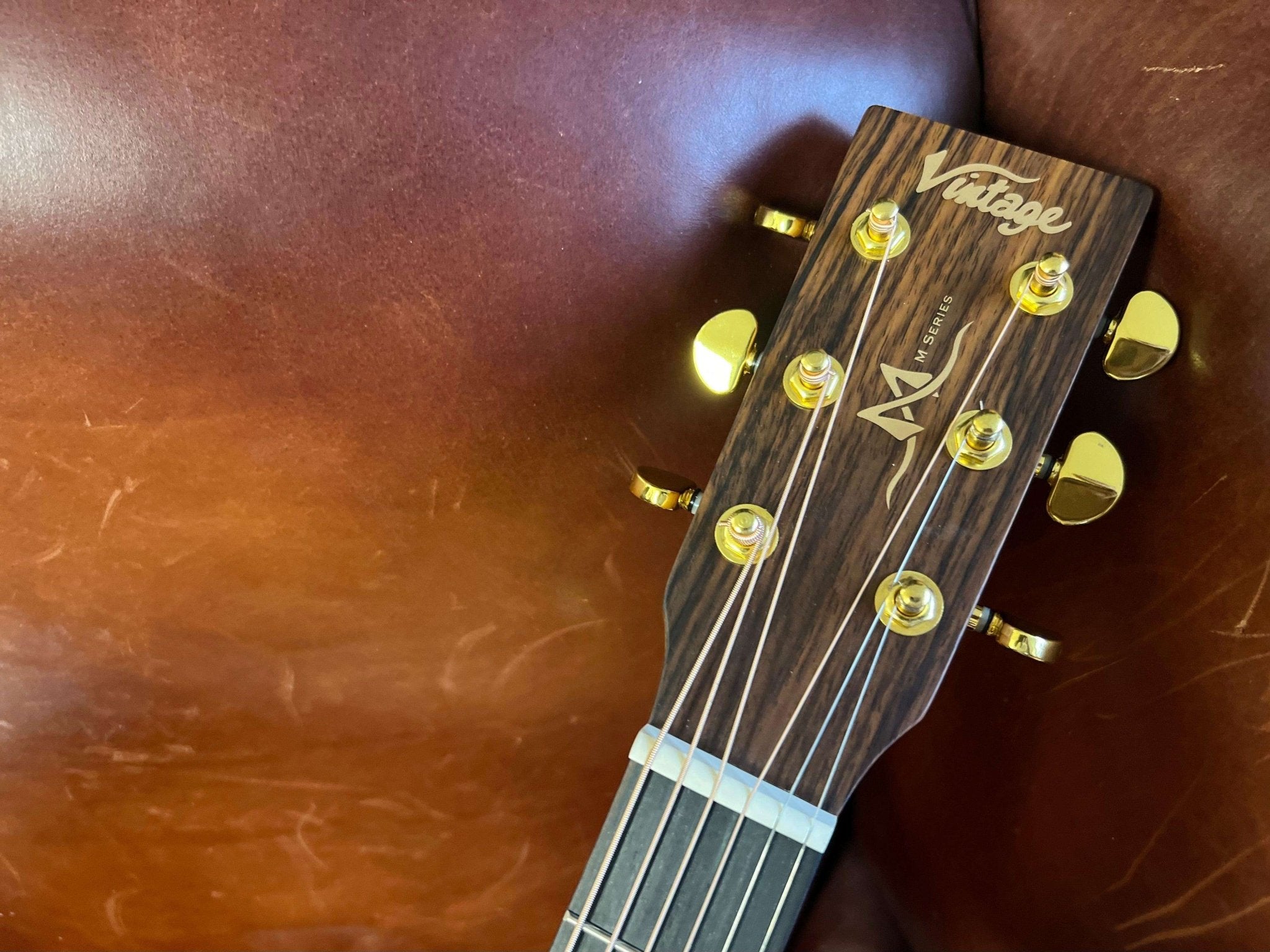 Vintage VE800MH Mahogany Series 'Parlour' Electro - Acoustic Guitar ~ Satin Mahogany - Richards Guitars Of Stratford Upon Avon