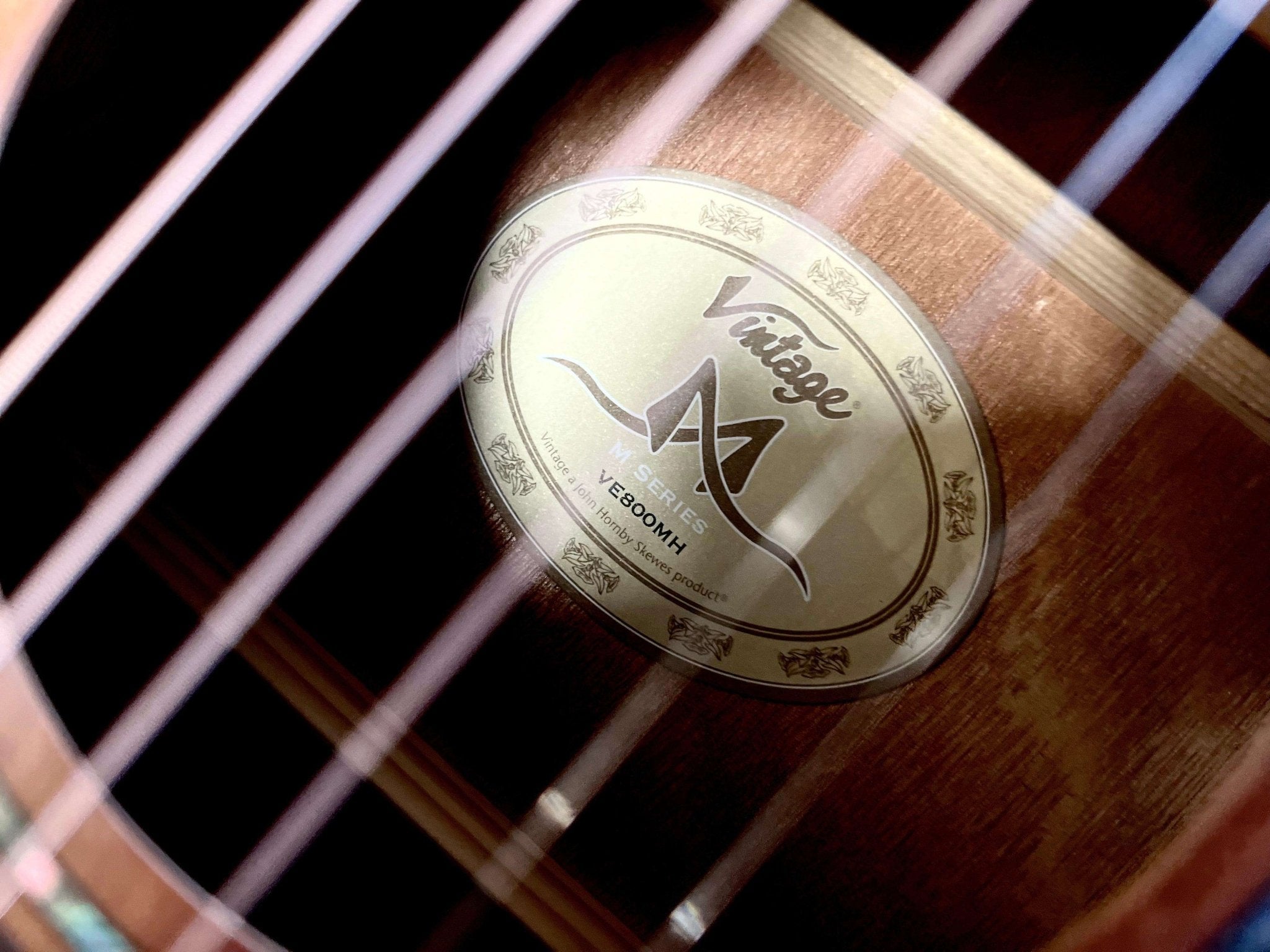 Vintage VE800MH Mahogany Series 'Parlour' Electro - Acoustic Guitar ~ Satin Mahogany - Richards Guitars Of Stratford Upon Avon