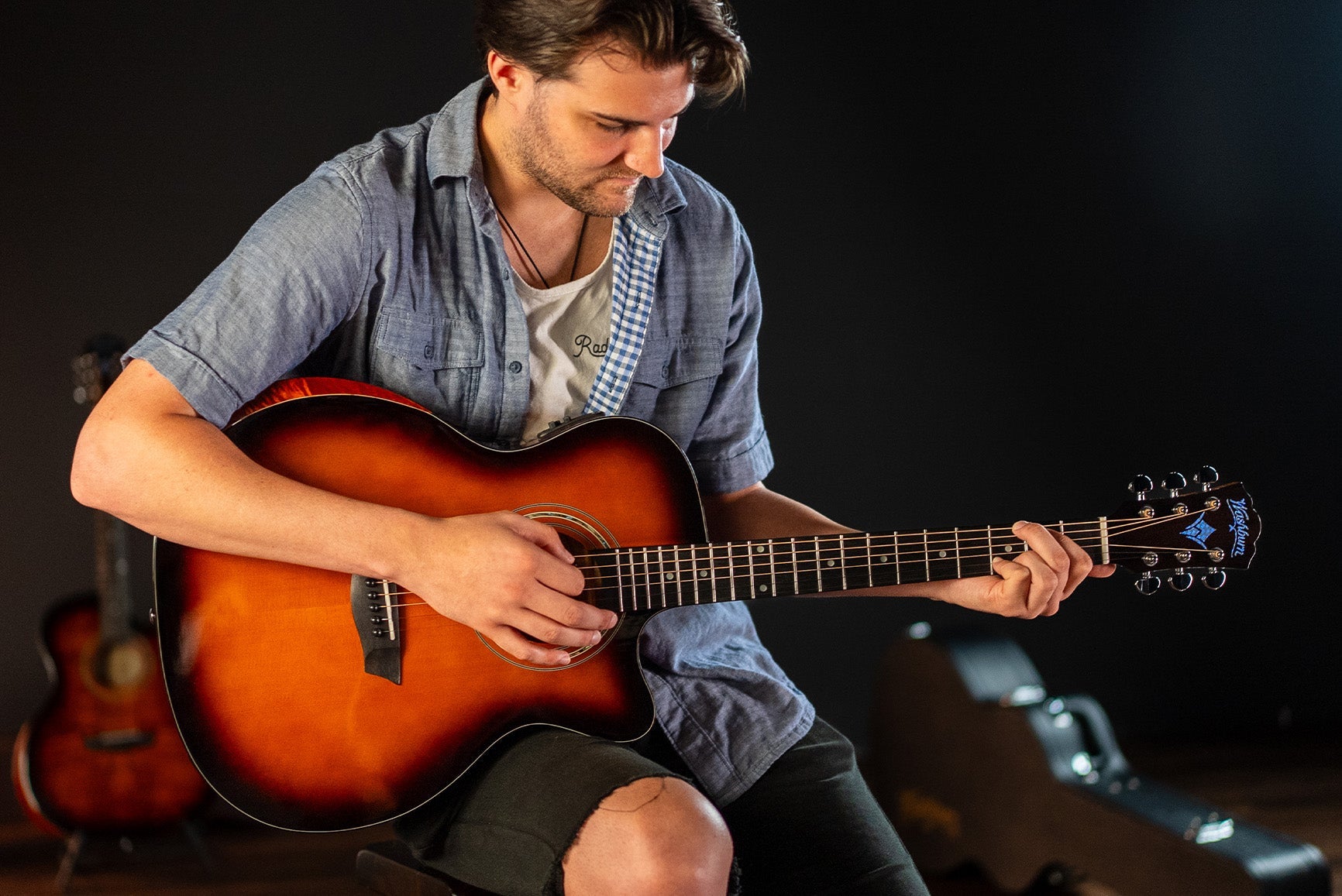 Washburn Comfort WCG10CE Electro Acoustic Guitar w' £225 Custom Pro Setup & Support Package Included - Richards Guitars Of Stratford Upon Avon