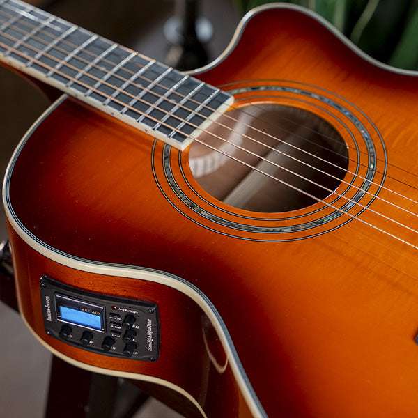 Washburn EA15 - Mini Jumbo - Ice Tea Burst Acousticc Guitar - Richards Guitars Of Stratford Upon Avon